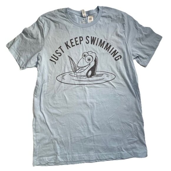 Disney Pixar Just Keep Swimming Mens Large Crewneck T-Shirt - Dory Finding Nemo - Picture 6 of 6